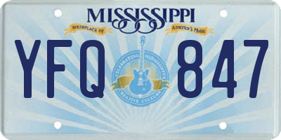 MS license plate YFQ847