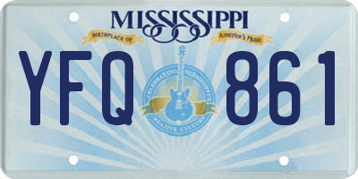 MS license plate YFQ861