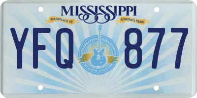 MS license plate YFQ877