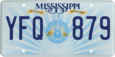 MS license plate YFQ879