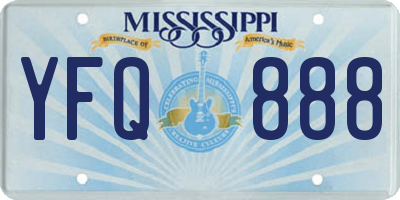 MS license plate YFQ888