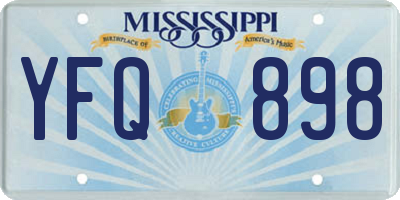 MS license plate YFQ898