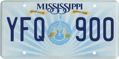 MS license plate YFQ900