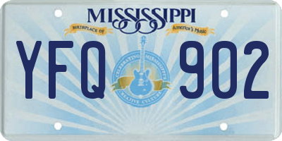 MS license plate YFQ902