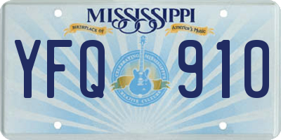 MS license plate YFQ910