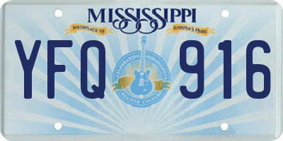 MS license plate YFQ916