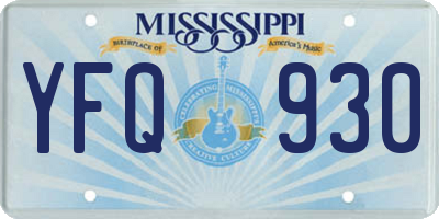 MS license plate YFQ930