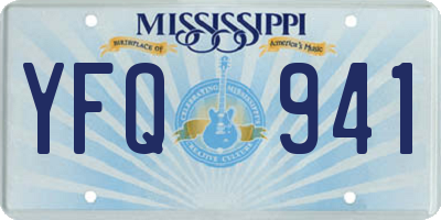 MS license plate YFQ941