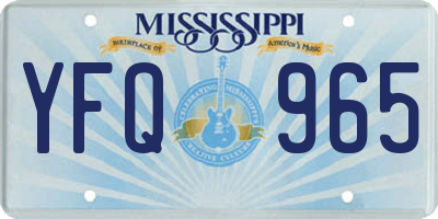 MS license plate YFQ965