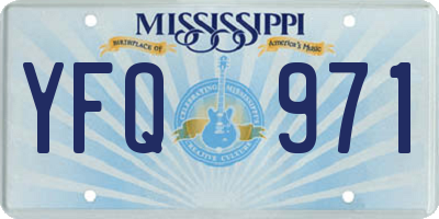 MS license plate YFQ971