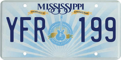 MS license plate YFR199