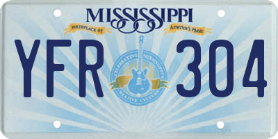 MS license plate YFR304