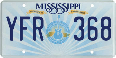 MS license plate YFR368