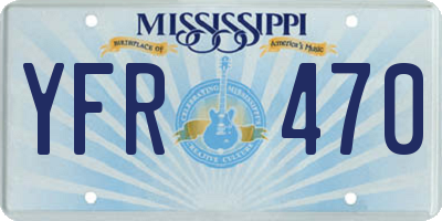 MS license plate YFR470