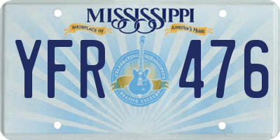 MS license plate YFR476