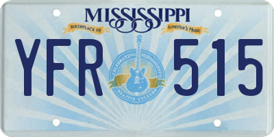 MS license plate YFR515