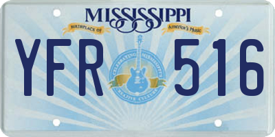 MS license plate YFR516