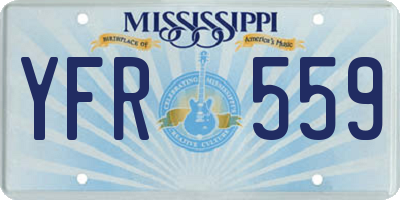 MS license plate YFR559