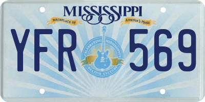 MS license plate YFR569