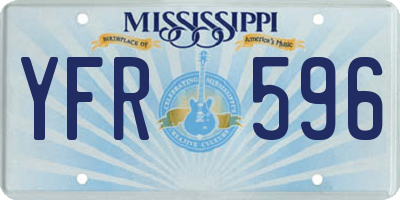 MS license plate YFR596