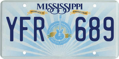 MS license plate YFR689