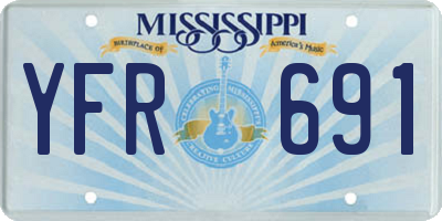 MS license plate YFR691