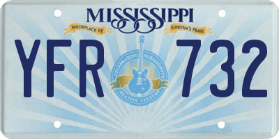 MS license plate YFR732