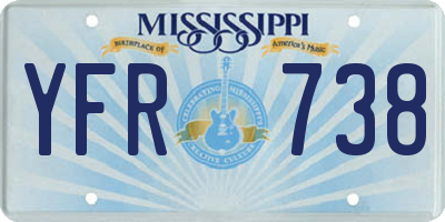MS license plate YFR738