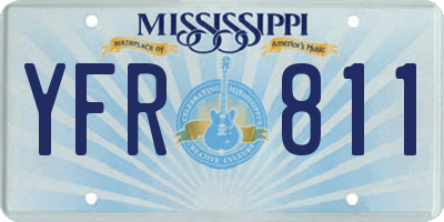 MS license plate YFR811