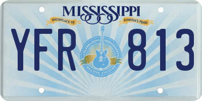 MS license plate YFR813