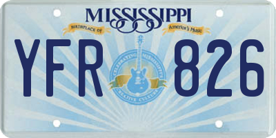 MS license plate YFR826