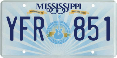 MS license plate YFR851
