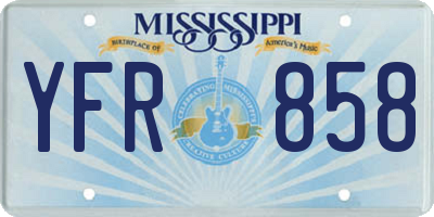 MS license plate YFR858