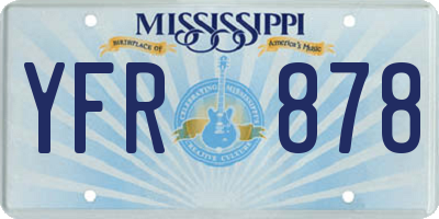MS license plate YFR878