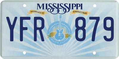 MS license plate YFR879