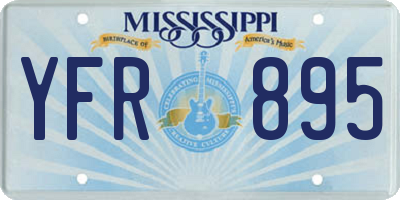 MS license plate YFR895