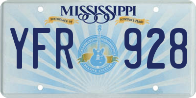 MS license plate YFR928