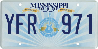 MS license plate YFR971