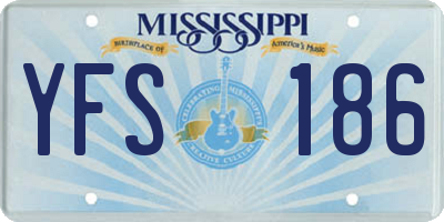MS license plate YFS186