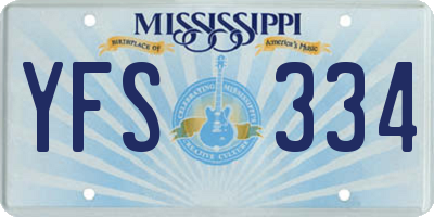 MS license plate YFS334