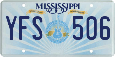 MS license plate YFS506