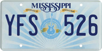MS license plate YFS526