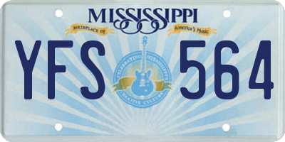 MS license plate YFS564