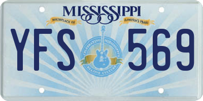 MS license plate YFS569