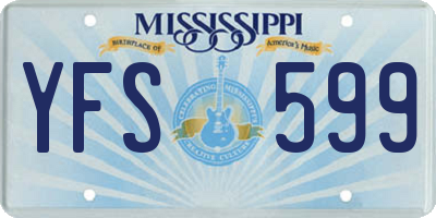 MS license plate YFS599