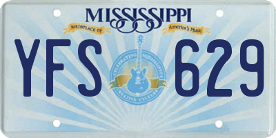MS license plate YFS629
