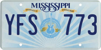 MS license plate YFS773