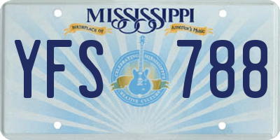 MS license plate YFS788