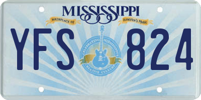 MS license plate YFS824
