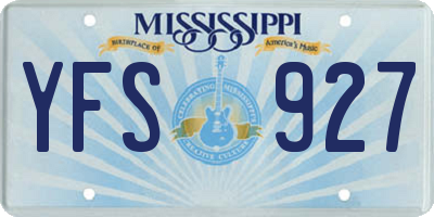 MS license plate YFS927